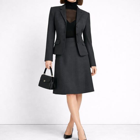 Prada Jackets & Blazers - Archival PRADA Black Skirt Suit IT 42 US 6 - 90s Minimalist Office Sire Set